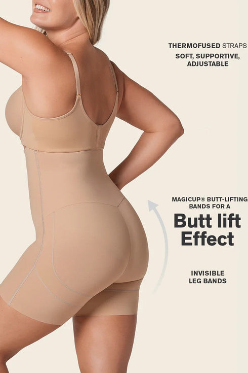 Leonisa Strapless Sculpting Step-in Body Shaper With Short Bottom